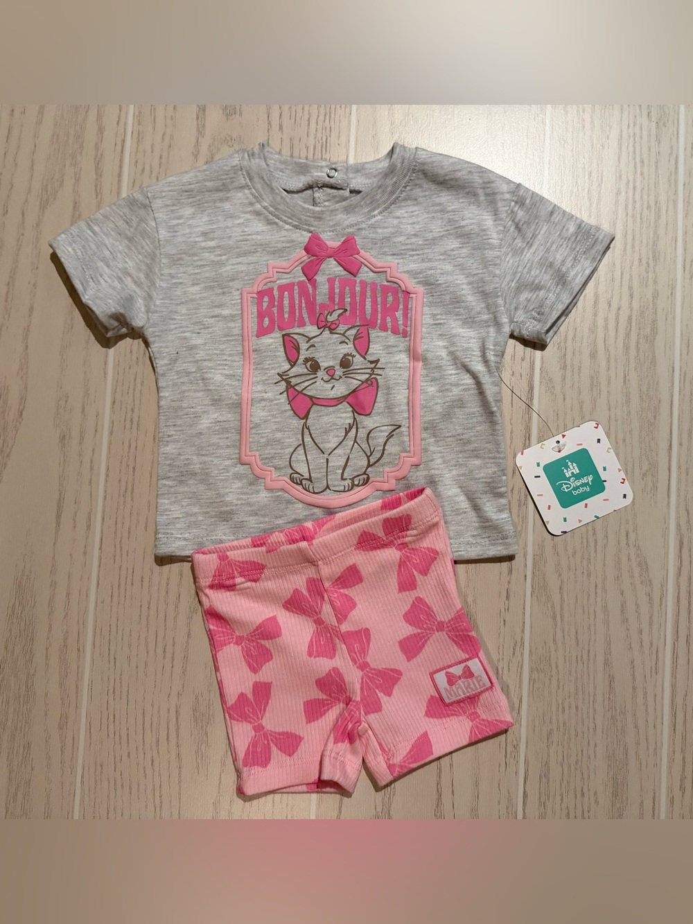 Disney Baby Marie Aristocats 2 Piece Outfit Set 0-3M NWT